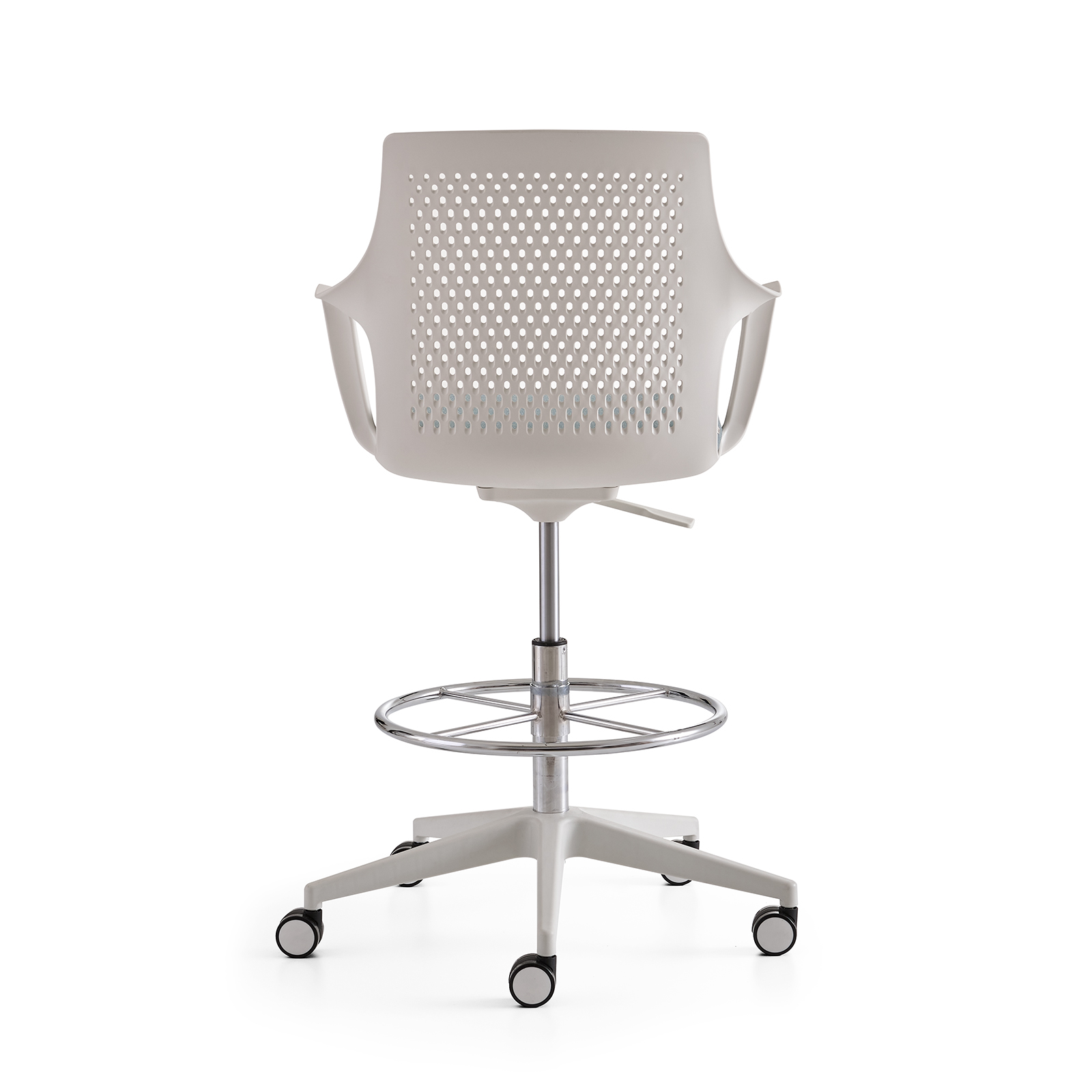 Flat White High Office Chair 5