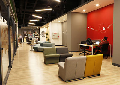 Paylaşımlı Ofislerde Mobilyalar Sade, Renkli Ve Modern
