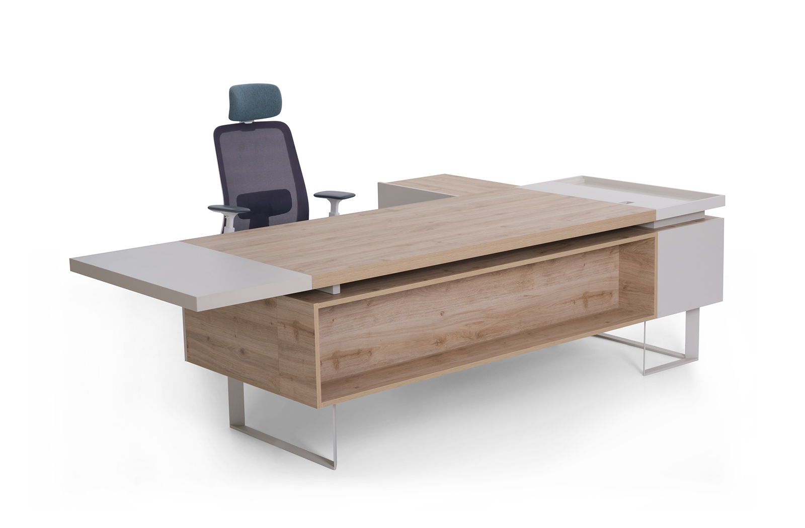 Italian modern L shaped executive desk Essence - Uffix
